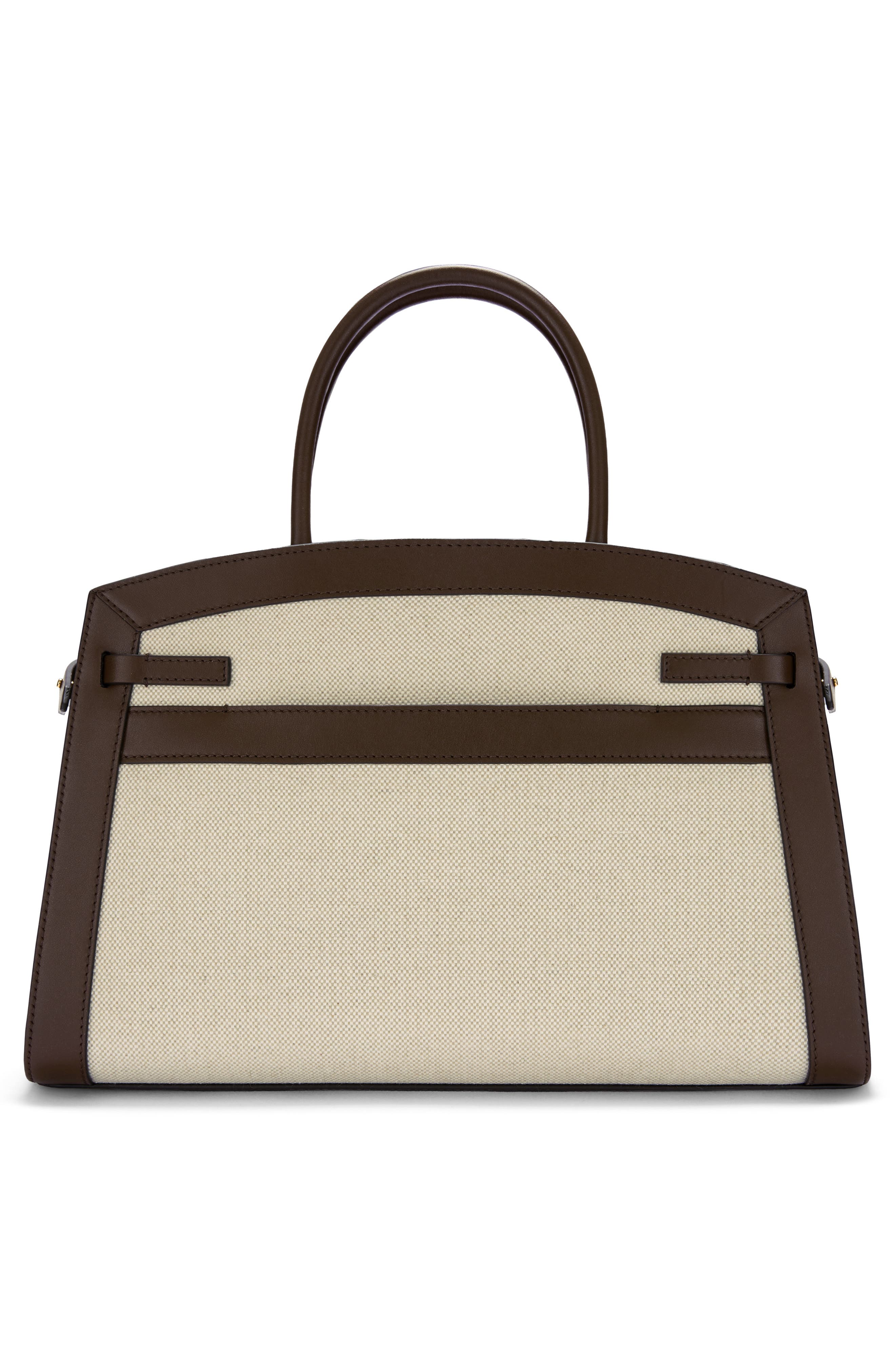 DeMellier The Midi Hudson Canvas & Leather Top Handle Bag, Alternate, color, Saltpr/ Mocha