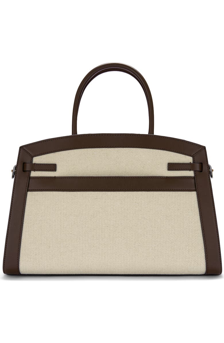DeMellier The Midi Hudson Canvas & Leather Top Handle Bag, Alternate, color, Saltpr/ Mocha