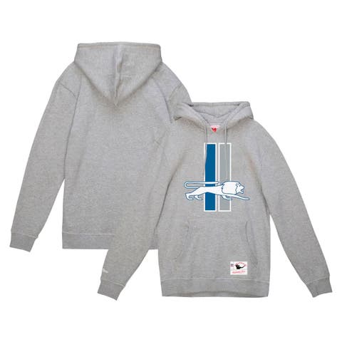 Men's Mitchell & Ness Heather Gray Detroit Lions Vintage Pullover Hoodie