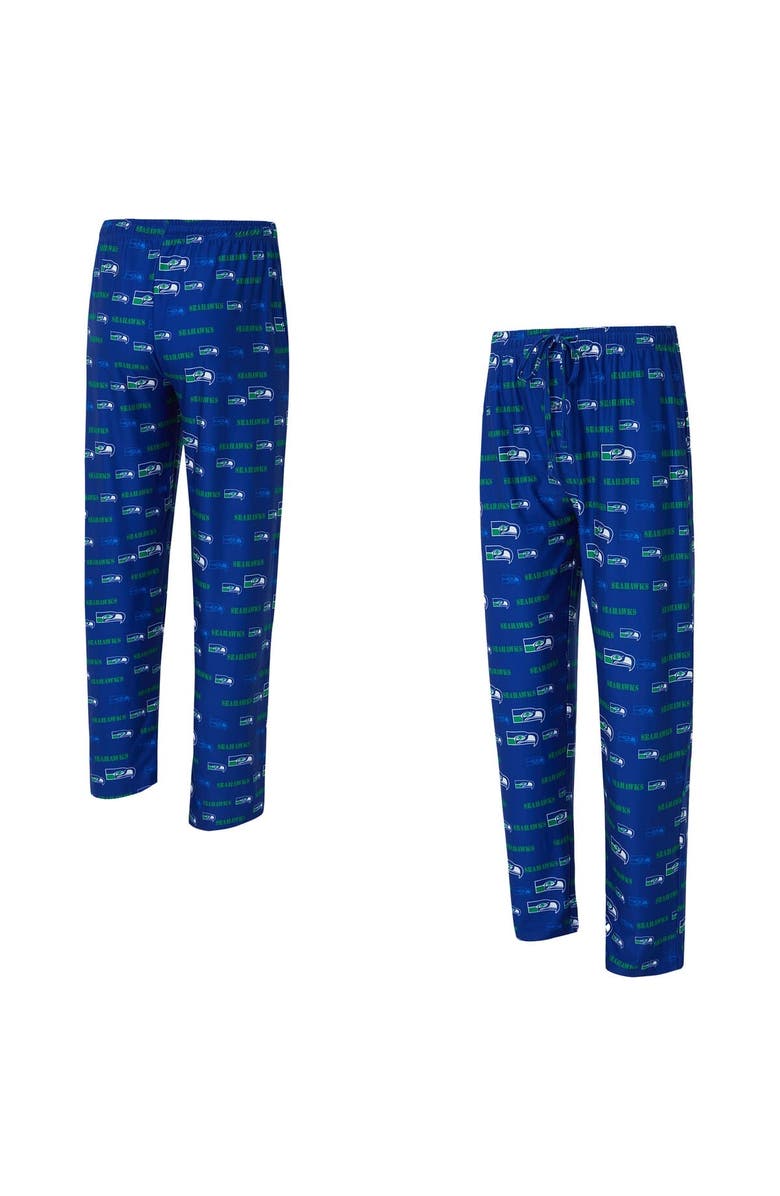 CONCEPTS SPORT Men's Concepts Sport Royal Seattle Seahawks Retro Mosaic Allover Print Knit Pants, Main, color, Royal
