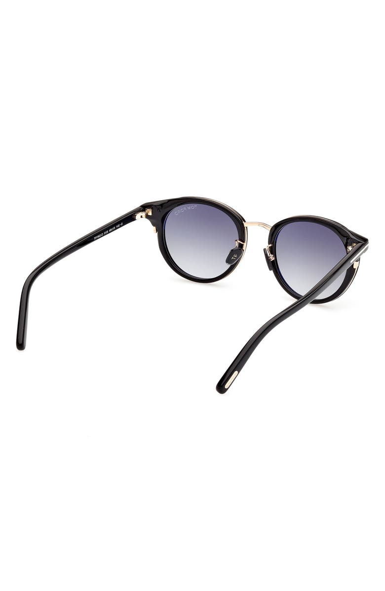TOM FORD 48mm Gradient Round Sunglasses, Alternate, color, 