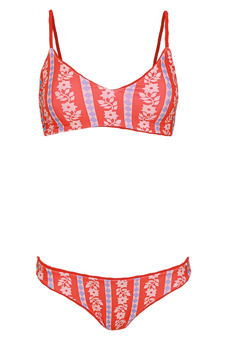 Apple Red Iconic Reversible Bikini Bottoms, Alternate, color, RED