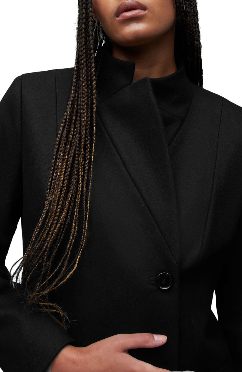 AllSaints Sonnie Wool Blend Coat, Alternate, color, 