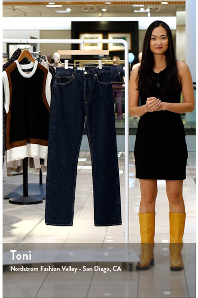 '90s Pinch Waist High Waist Straight Leg Organic Cotton Jeans video