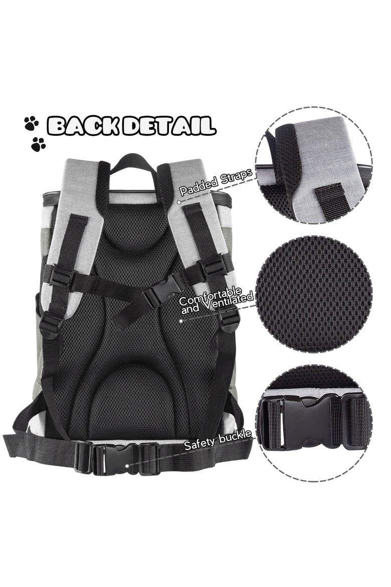 Pet Soft Backpack Carrier, Alternate, color, Gray