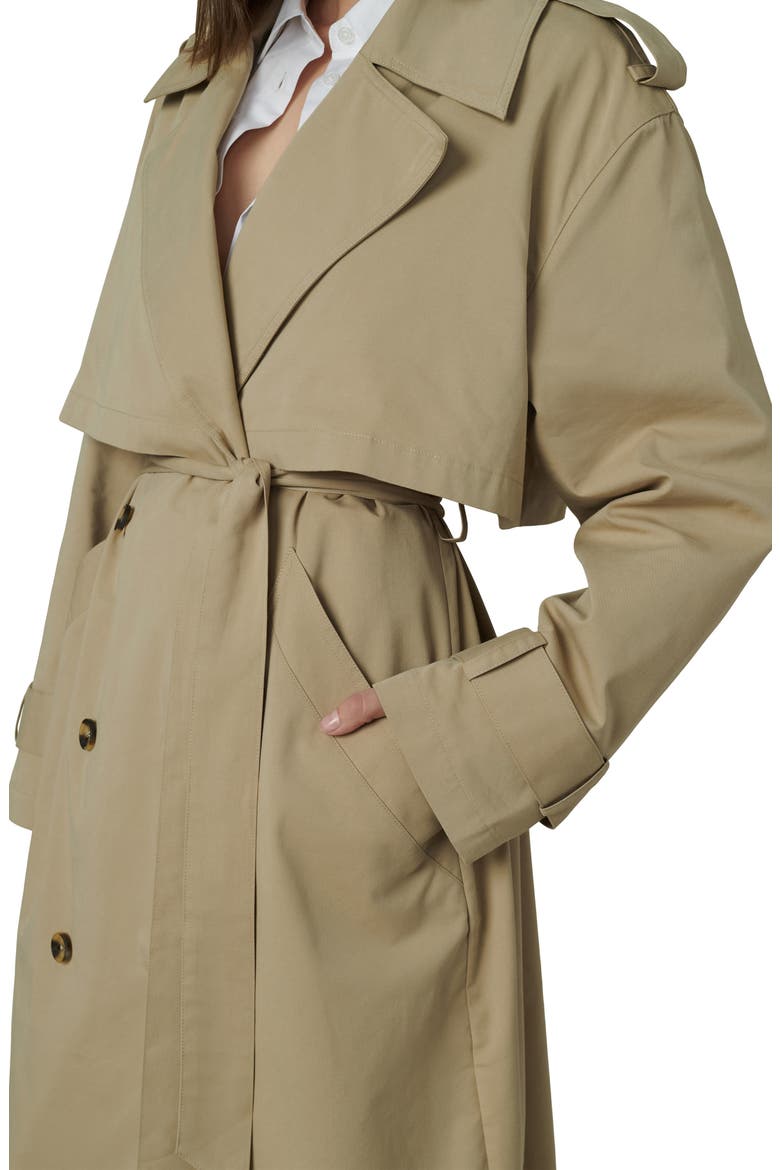 The Dani Michelle Trench Coat, Alternate, color, BISCOTTI