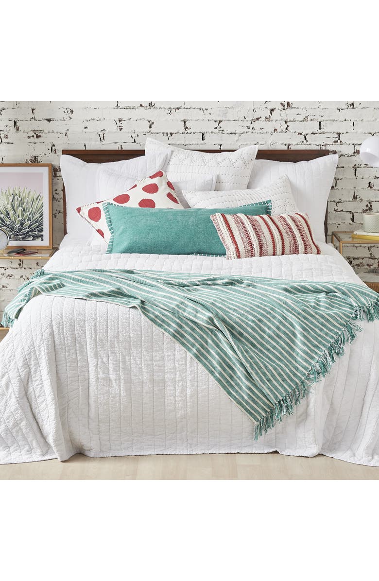 carol & frank 50" x 60" Bengal Stripe Throw, Alternate, color, Blue