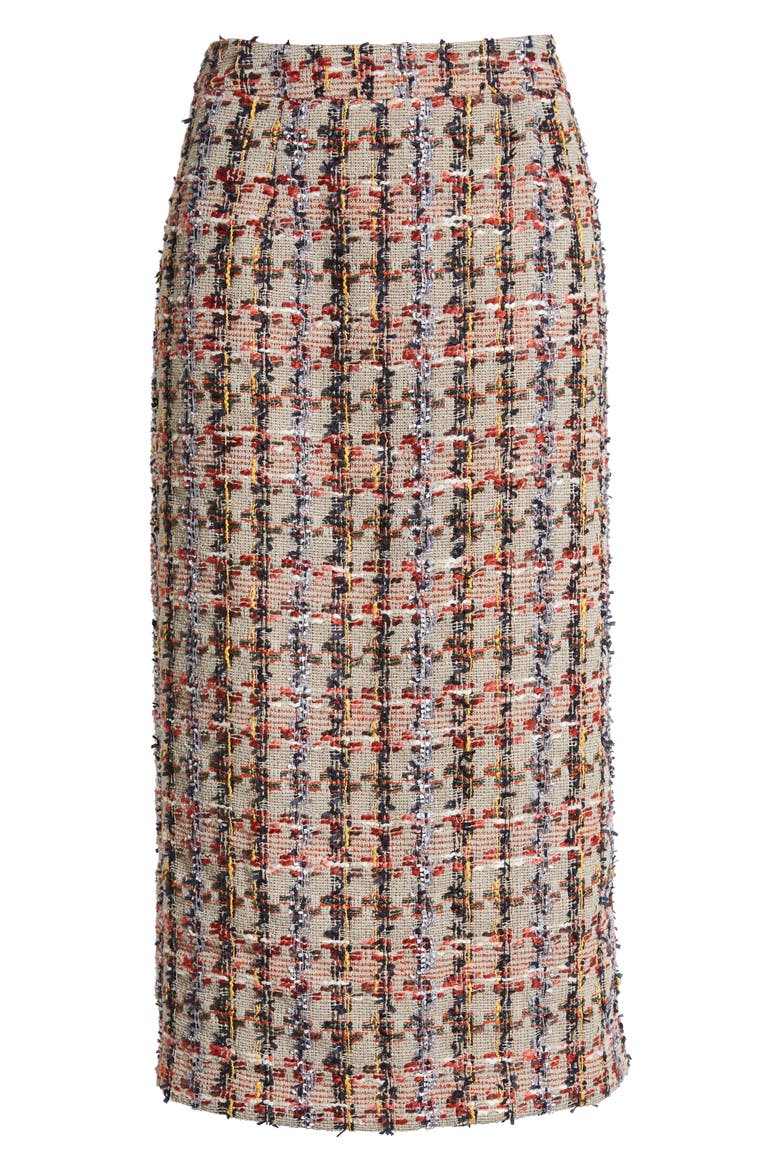 Tweed Pencil Skirt, Alternate, color, TAN MULTI TWEED