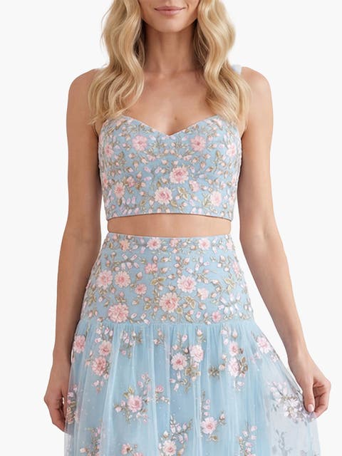 Eden Rose Sweetheart Crop Top