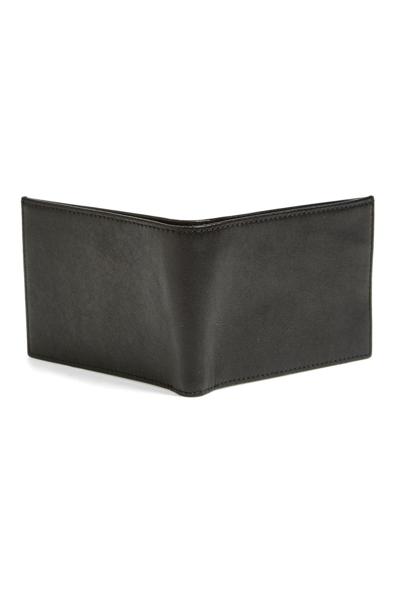 Leather Wallet, Alternate, color, BLACK