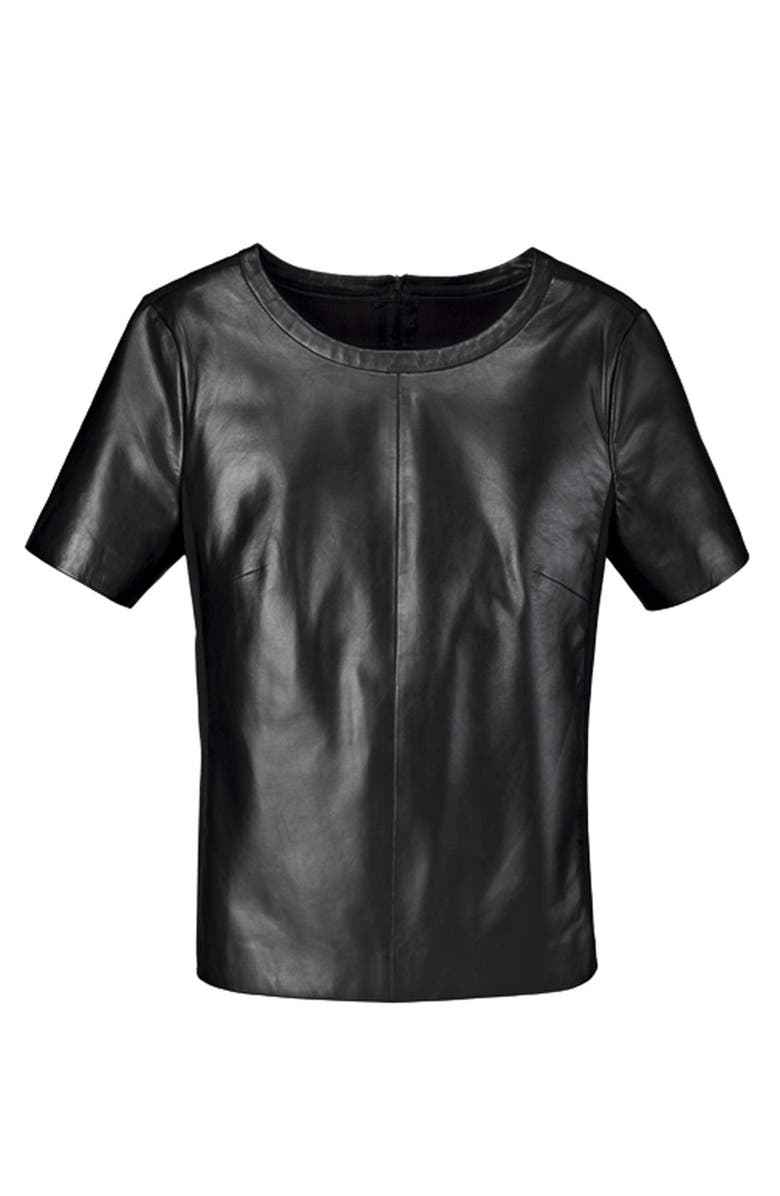 Halogen<sup>®</sup> Leather Front Top, Alternate, color,