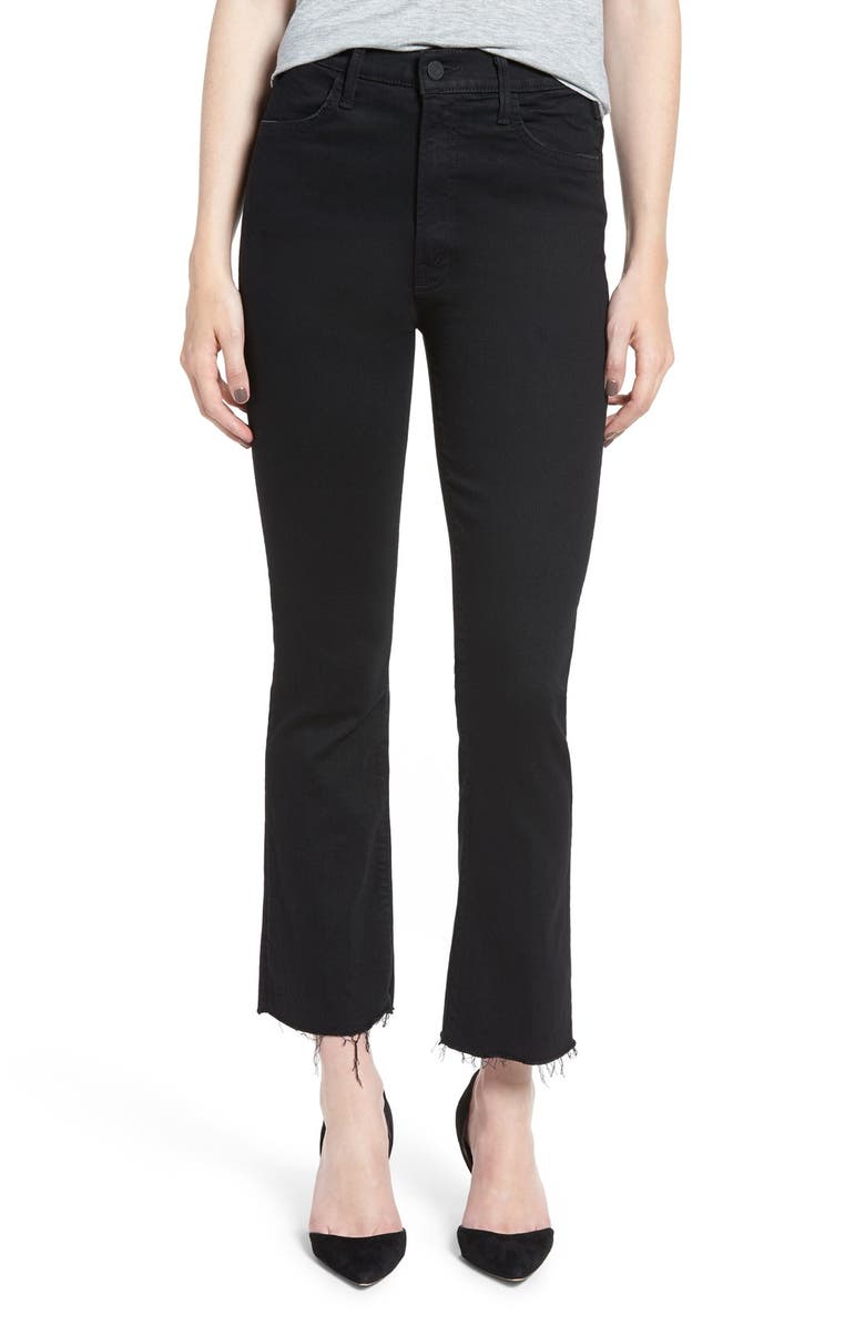 MOTHER The Hustler High Waist Ankle Fray Jeans, Main, color, Not Guilty