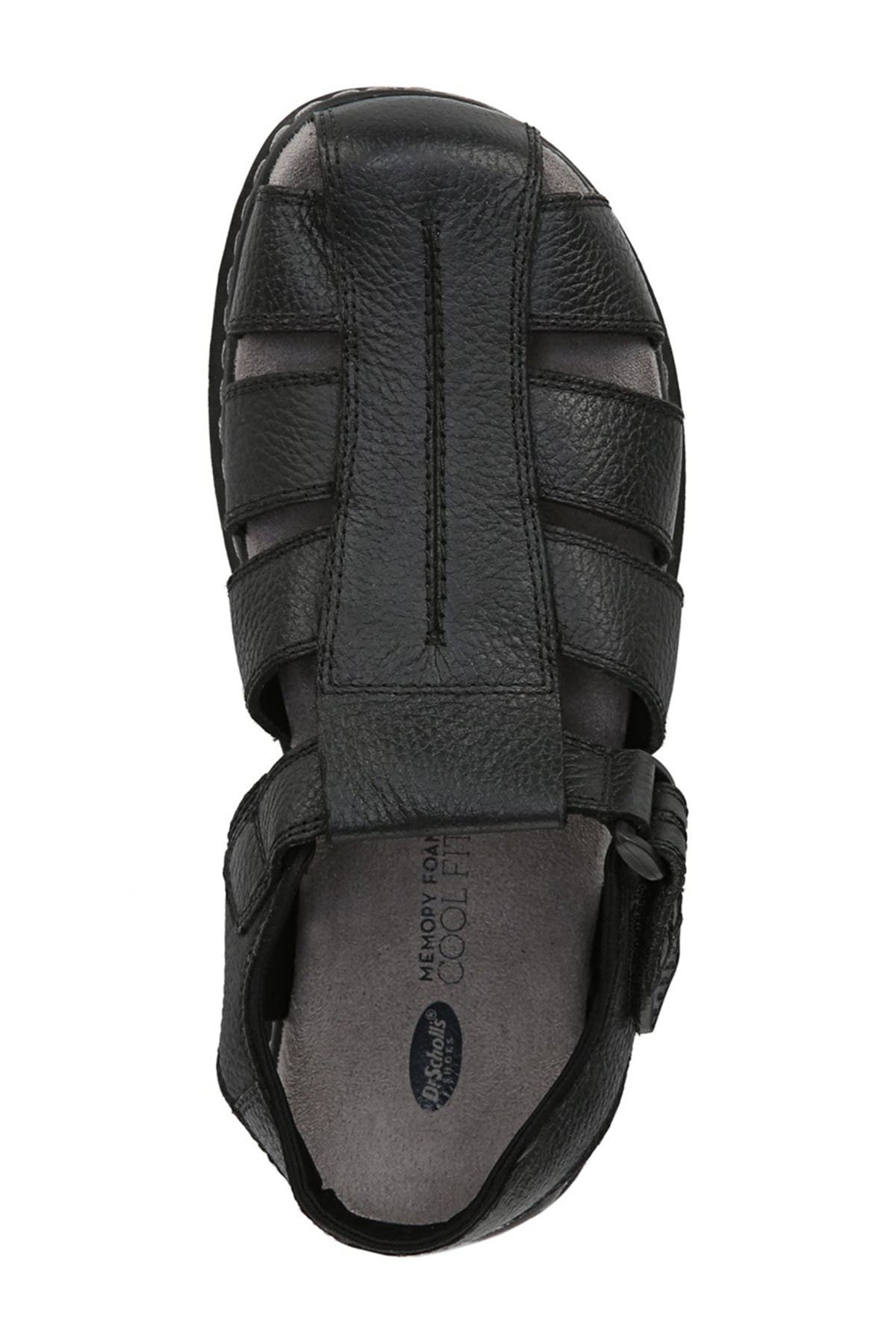 Gaston Leather Sandal, Alternate, color, BLACK