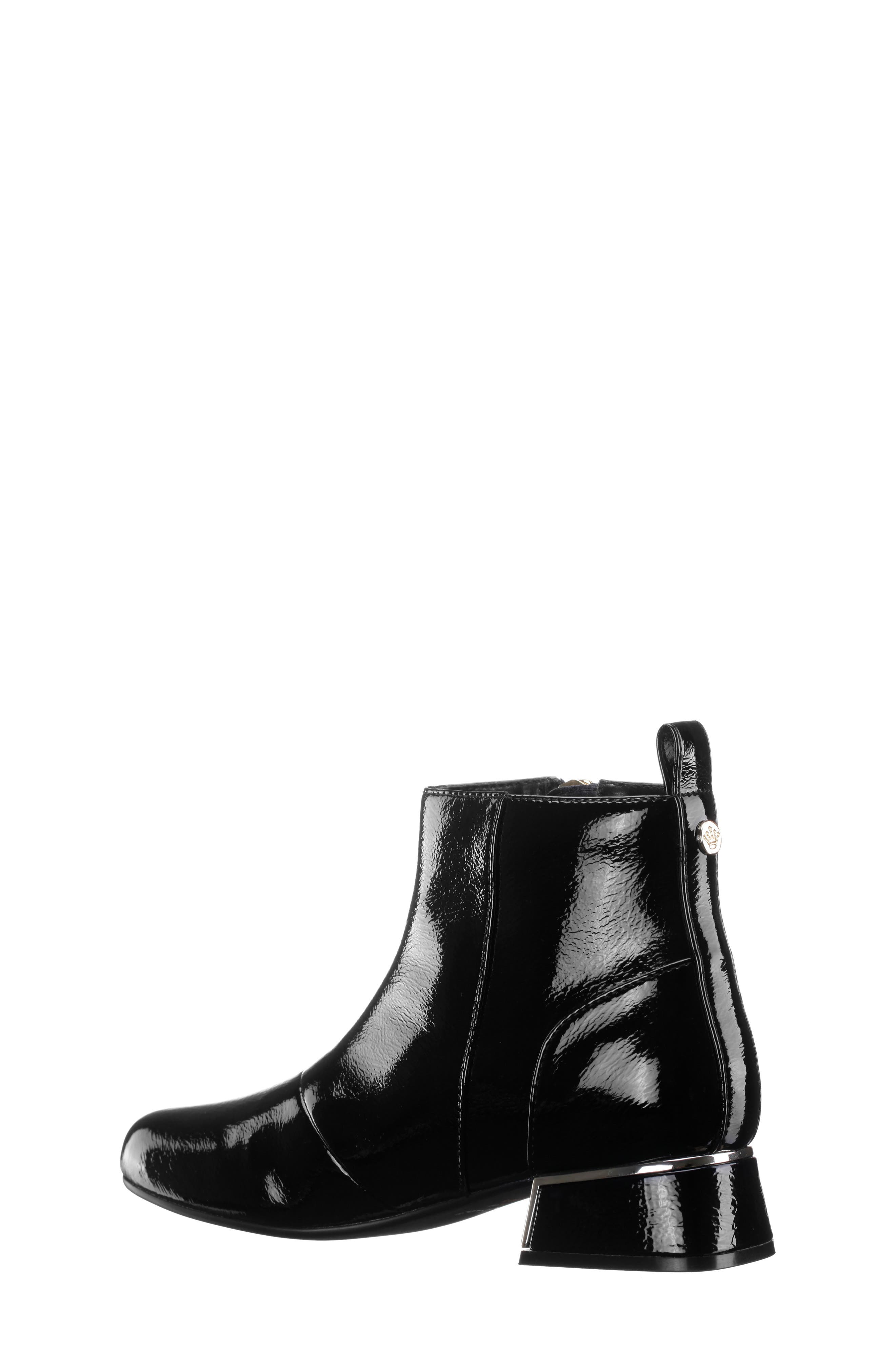 Nina Kids' Heath Bootie, Alternate, color, Black Crinkle Patent