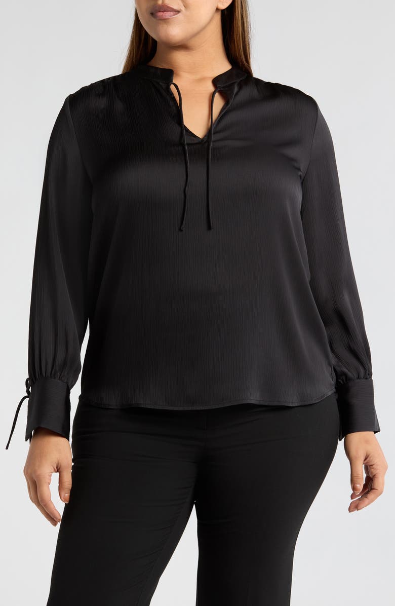 Anne Klein Tie Neck Poet Top, Main, color, 