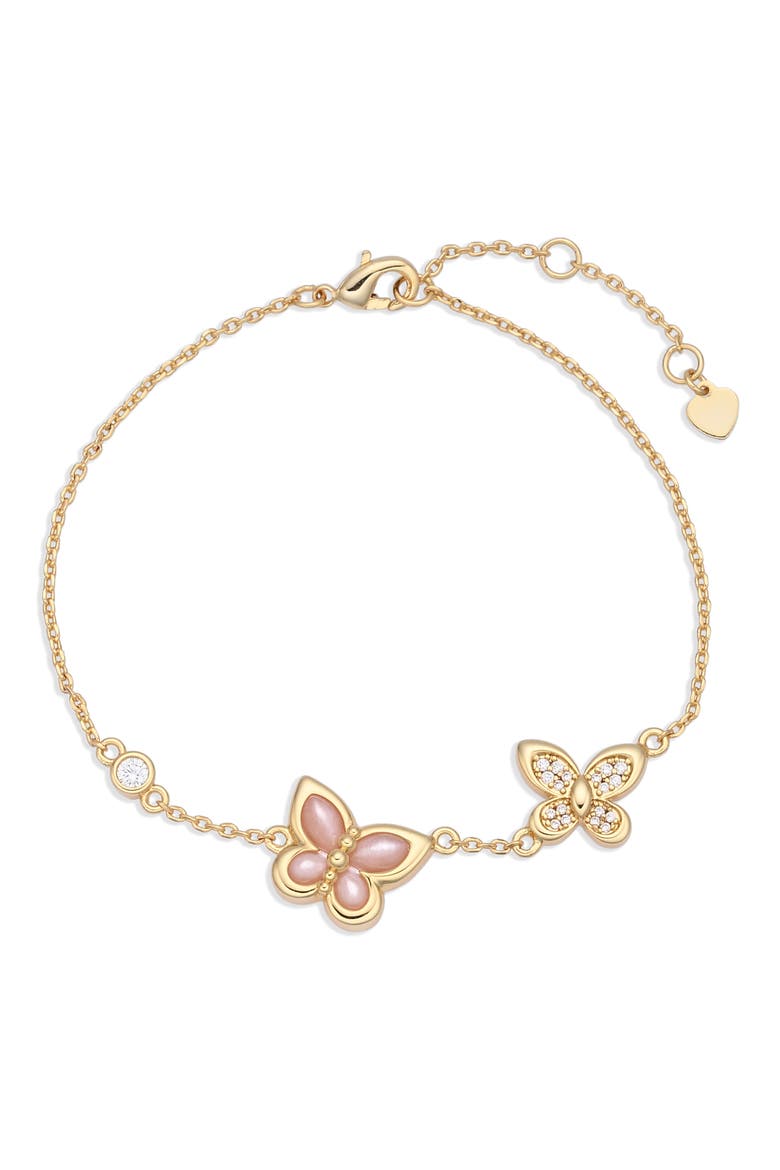 Carmen Butterfly Chain Bracelet, Main, color, PINK