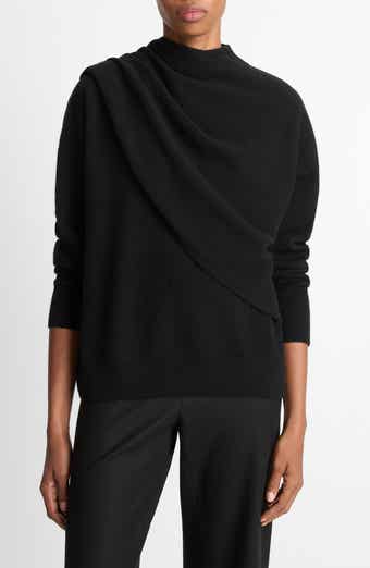 Vince Drape Neck Wool & Cashmere Sweater
