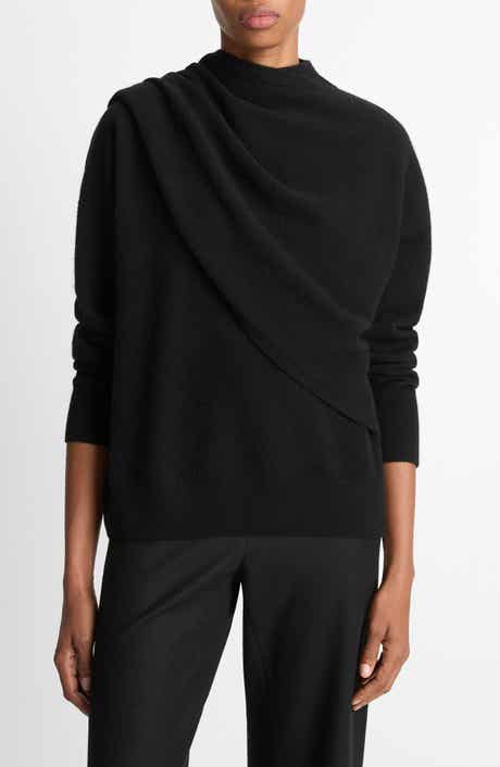Vince Drape Neck Wool & Cashmere Sweater