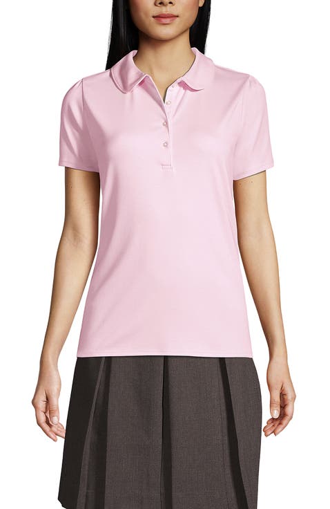 School Uniform  Short Sleeve Peter Pan Collar Polo Shirt