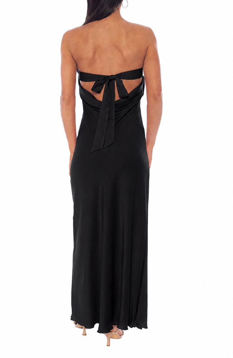 bebe Strapless Maxi Dress, Alternate, color, Black