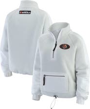 WEAR by Erin Andrews Women's WEAR by Erin Andrews White Cincinnati Bengals Polar Fleece Half-Zip Jacket