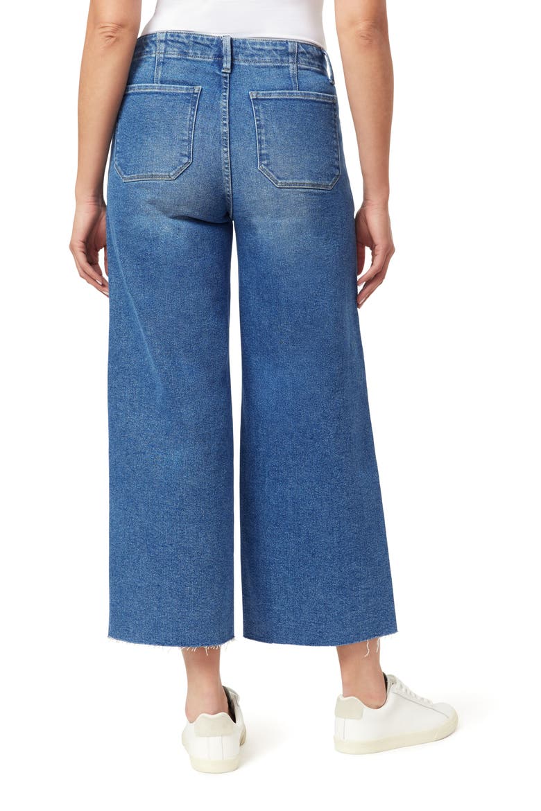 High Waist Raw Hem Crop Wide Leg Jeans, Alternate, color, PAXTON