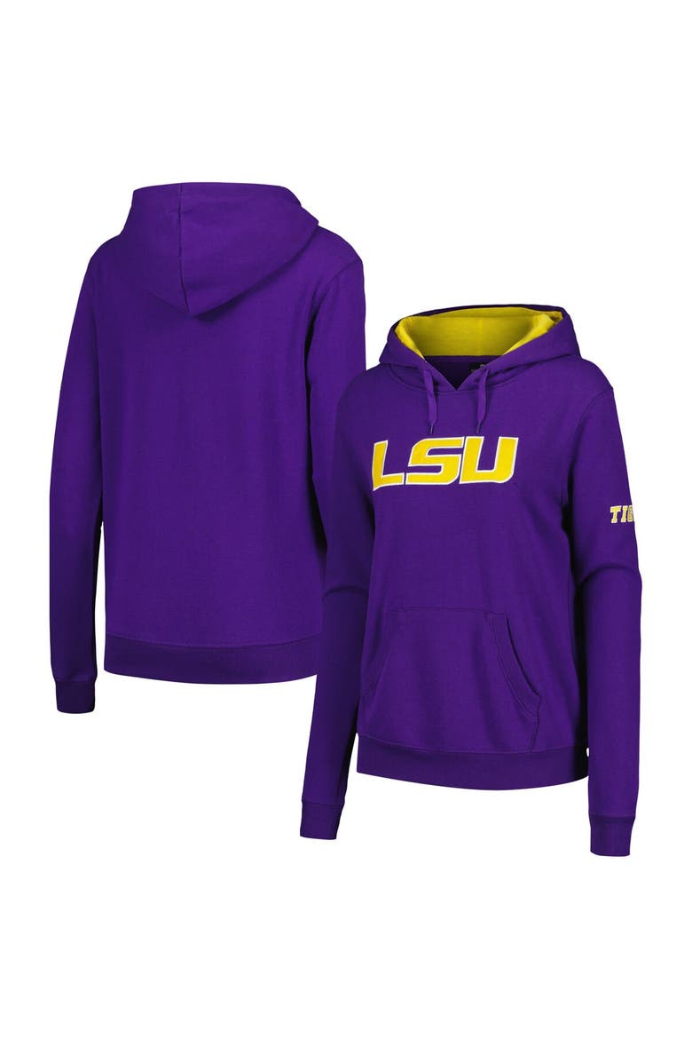 Women's Stadium Athletic Purple LSU Tigers Big Logo Pullover Hoodie, Main, color, Purple