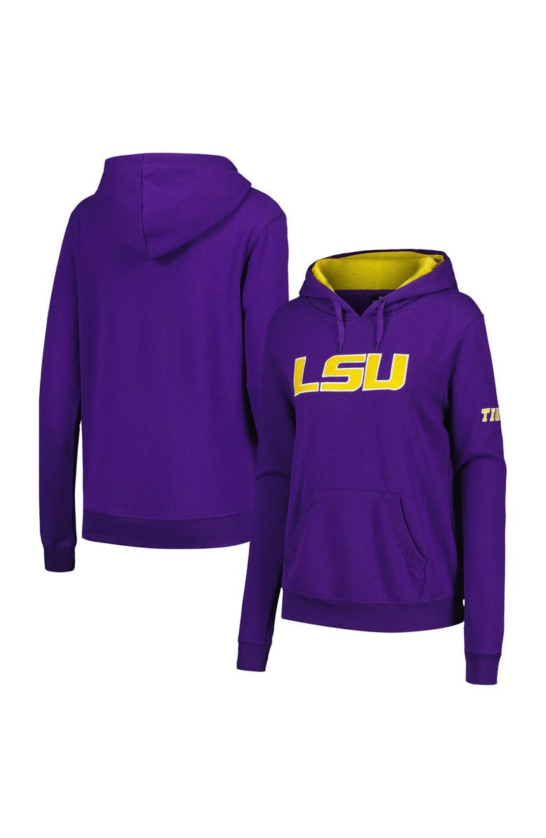 STADIUM ATHLETIC Women's Stadium Athletic Purple LSU Tigers Big Logo Pullover Hoodie, Main, color, Purple