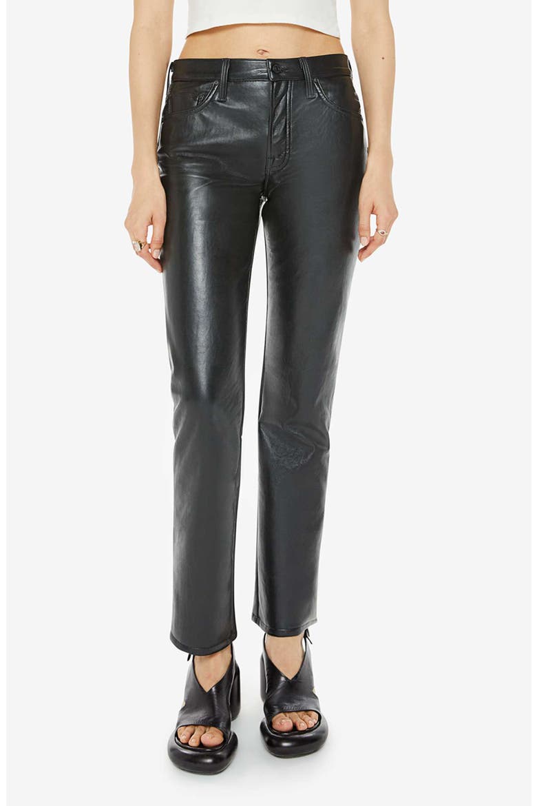 The Smarty Pants Skimp High Waist Leather Pants, Main, color, BLACK - BLK