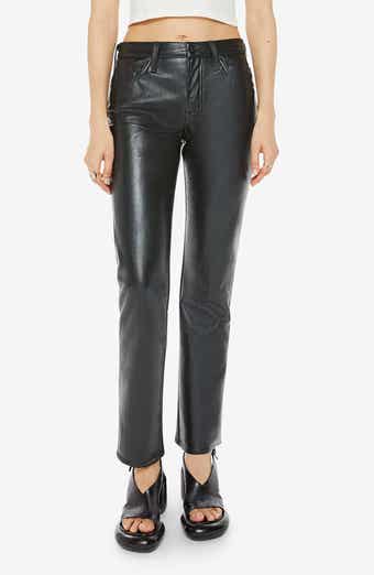 MOTHER The Smarty Pants Skimp High Waist Leather Pants