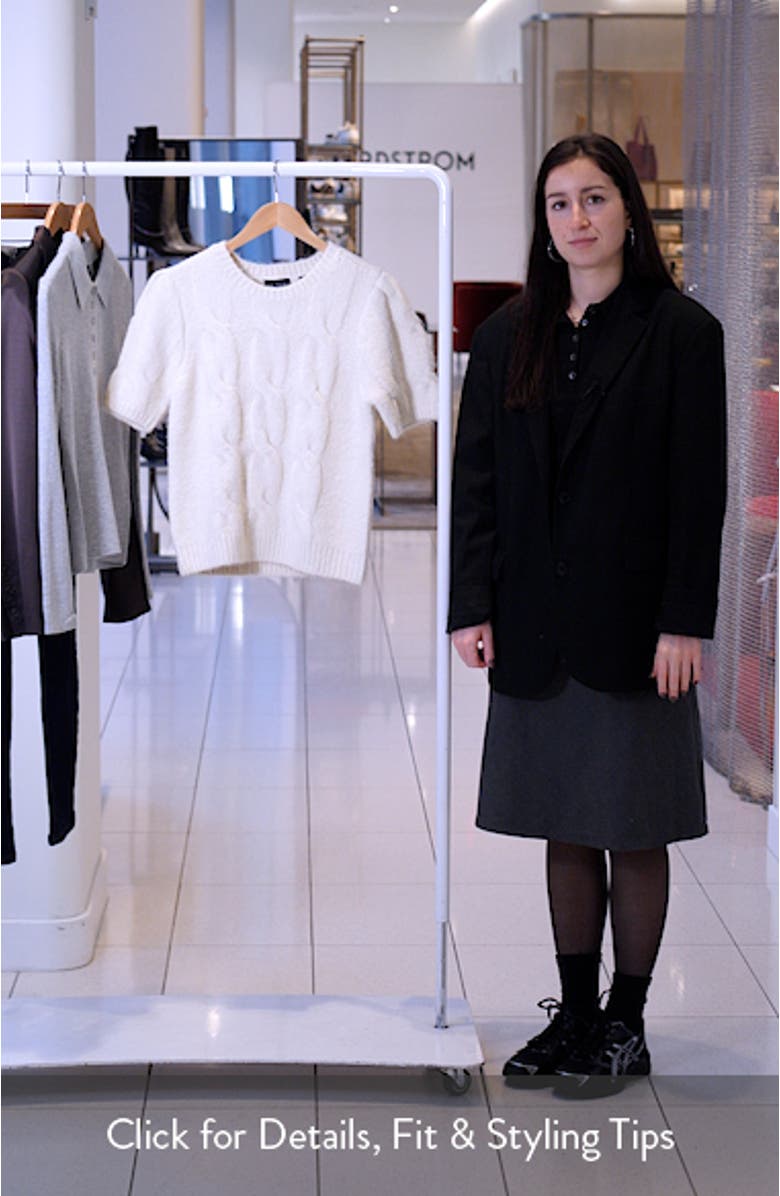 Laila Big Cable Short Sleeve Sweater, sales video thumbnail