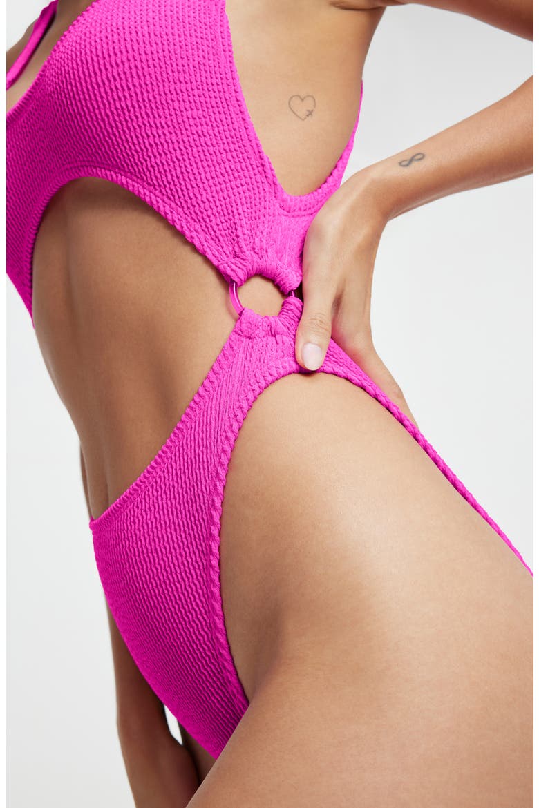 Always Fits Cutout One-Piece Swimsuit, Alternate, color, H PINK001