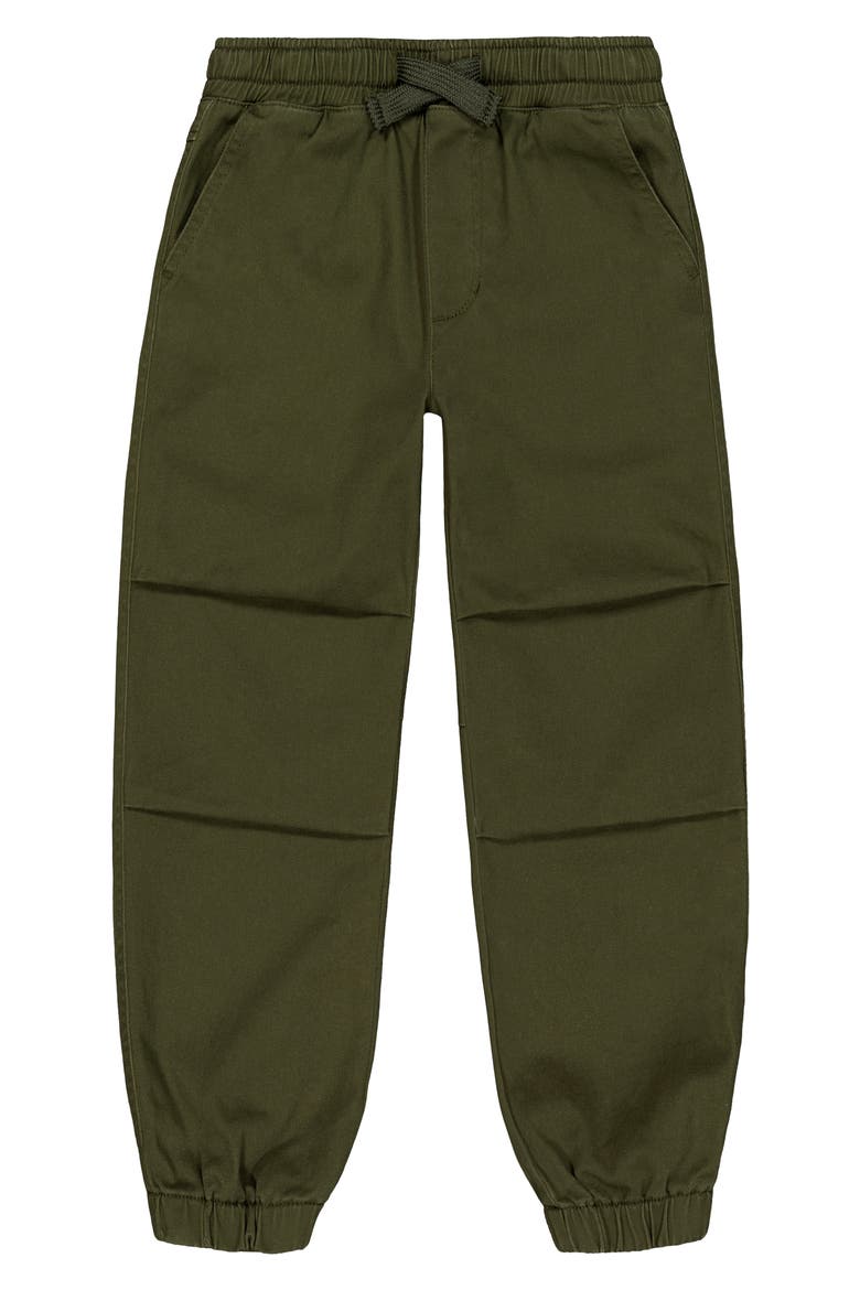 Kids' Legend Stretch Cotton Twill Joggers, Alternate, color, OLIVE