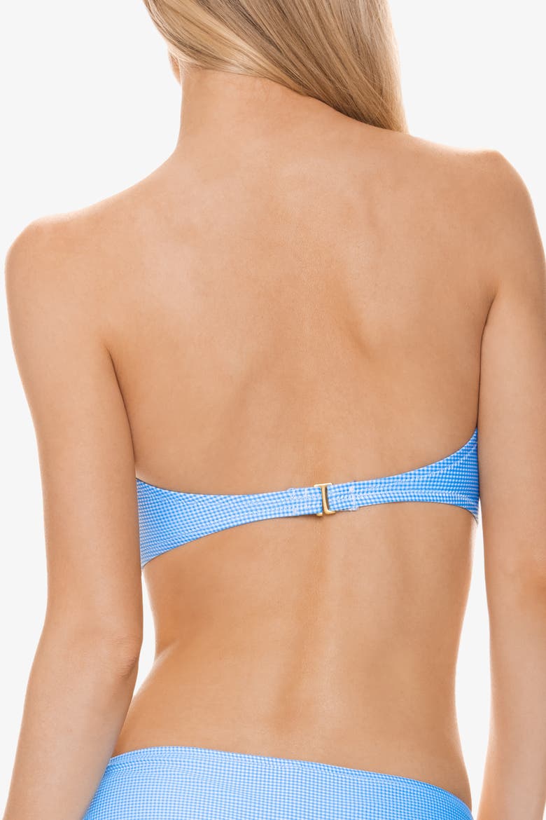 Hook Back Tortoise Bandeau, Alternate, color, Peri Gingham