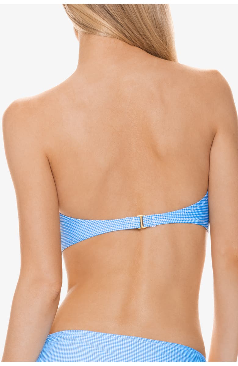 HELEN JON Hook Back Tortoise Bandeau, Alternate, color, Peri Gingham