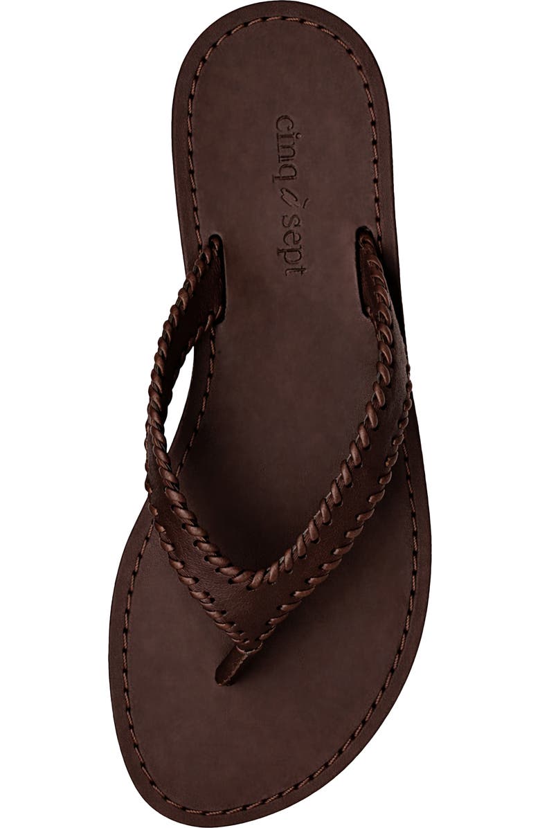 Cinq à Sept Jessica Flip Flop, Alternate, color, Chocolate