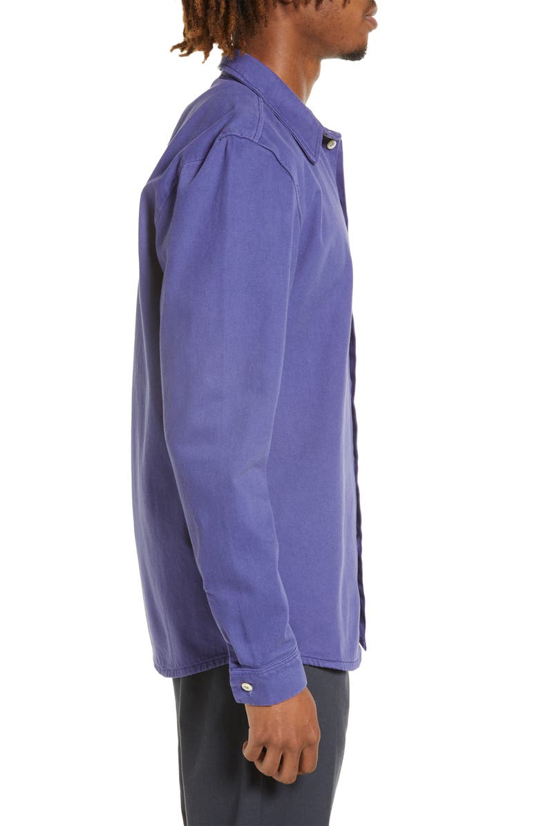 VINTAGE SUPPLY Men's Embroidered Pocket Cotton Shacket, Alternate, color, 