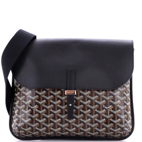 Coursier Messenger Bag Coated Canvas and Leather