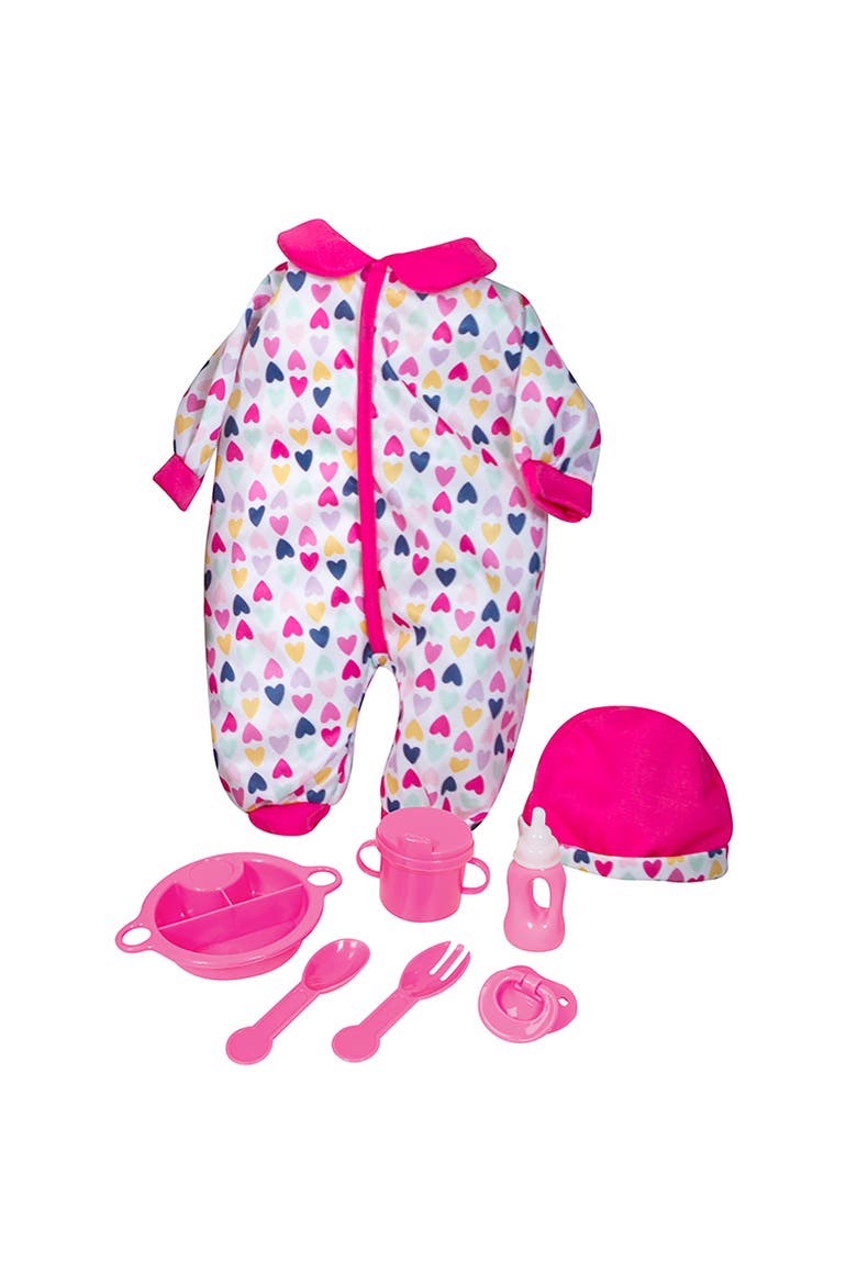 16 Inch Talking Baby Doll Sylvie, Pink & Elephant Outfit, Matching Hat, Alternate, color, Multicolored
