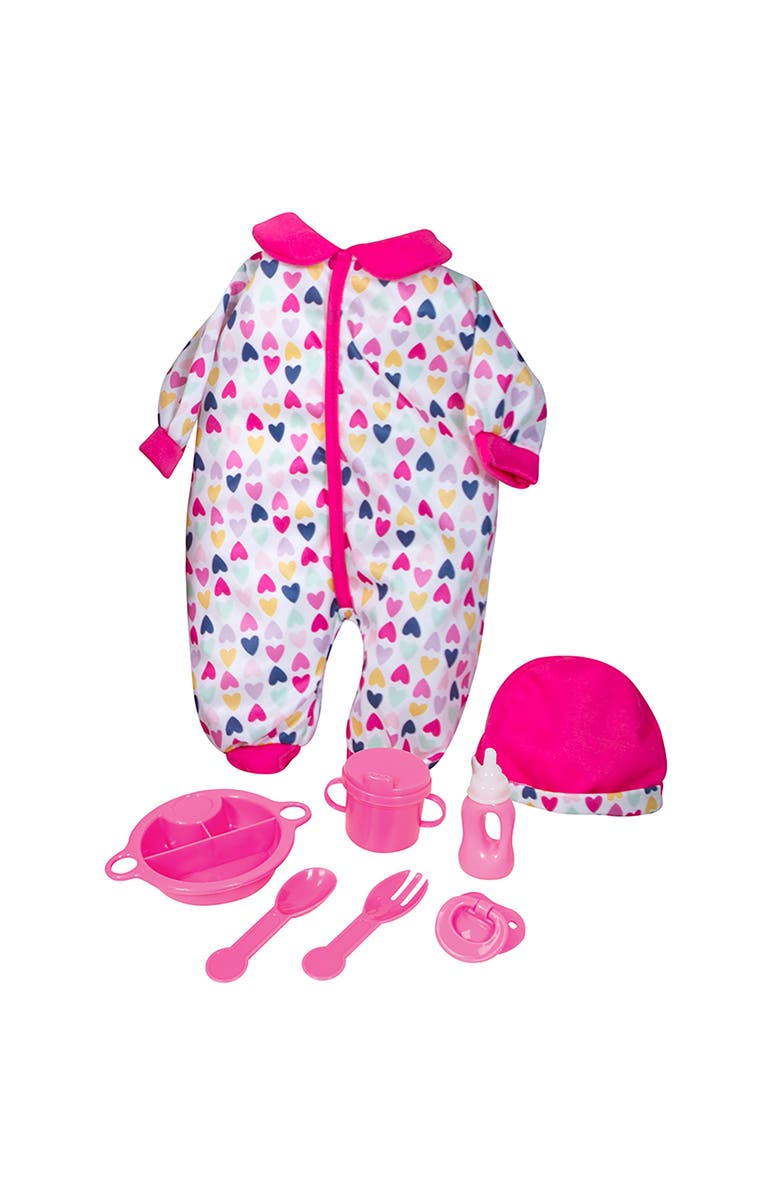 Lissi 16 Inch Talking Baby Doll Sylvie, Pink & Elephant Outfit, Matching Hat, Alternate, color, Multicolored