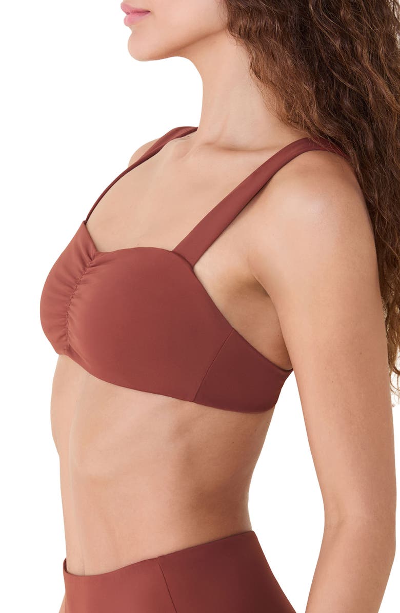 Andie The Sahara Bikini Top, Alternate, color, Caramel