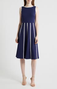Anne Klein Sleeveless Cool Crepe Fit & Flare Dress