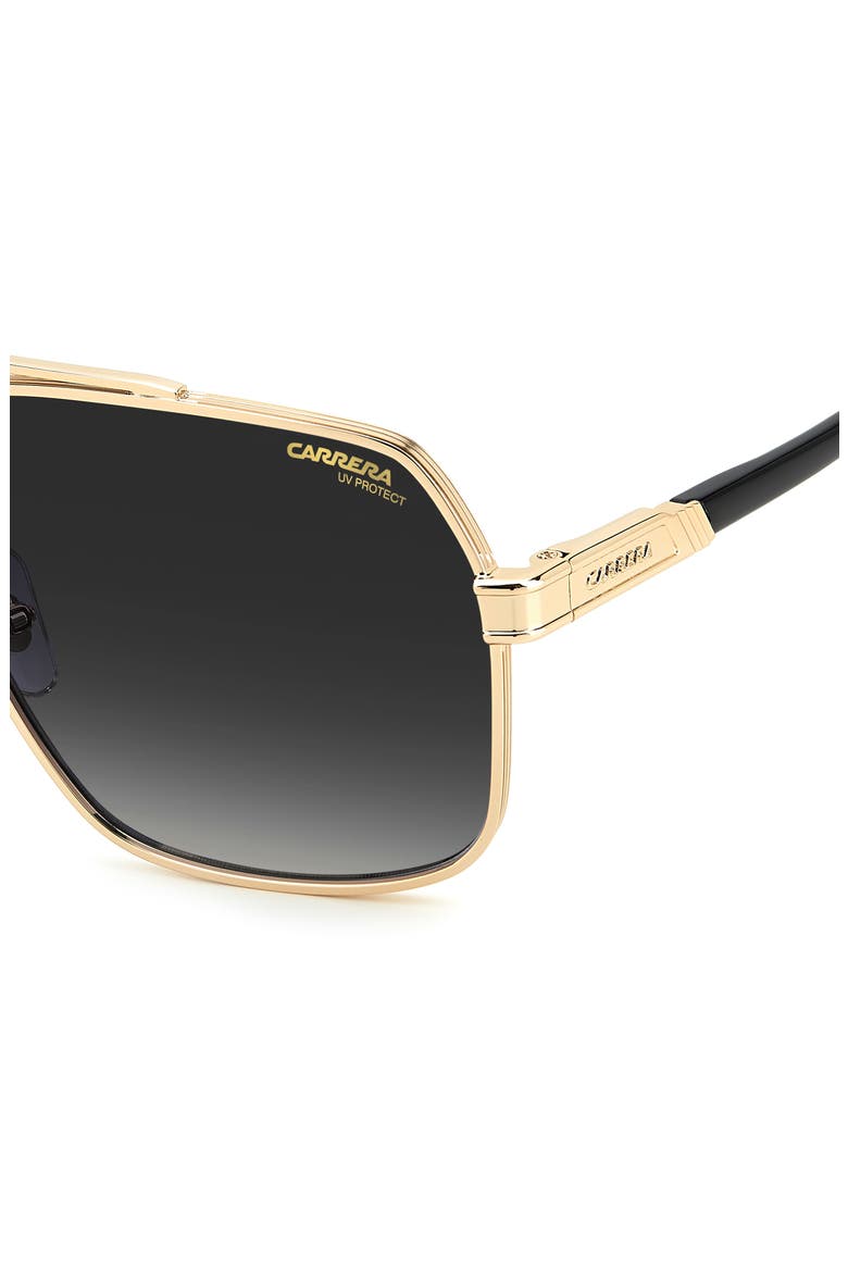 62mm Oversize Gradient Navigator Sunglasses, Alternate, color, BLACK GOLD/ GREY SHADED