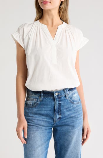 Melrose And Market Flutter Sleeve Cotton Top