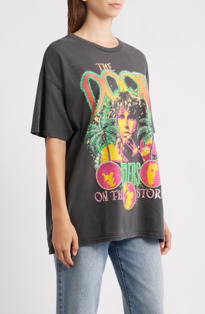 Merch Traffic The Doors Riders on the Storm Oversize Graphic T-Shirt, Alternate, color, Black