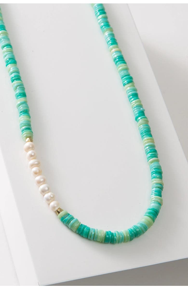 Noonday Collection Sea Pearl Necklace, Main, color, Turquoise