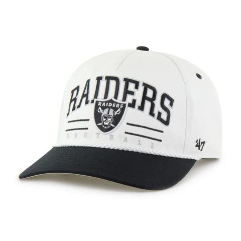 Men's '47 White/Black Las Vegas Raiders Roscoe Two-Toned Hitch Adjustable Hat