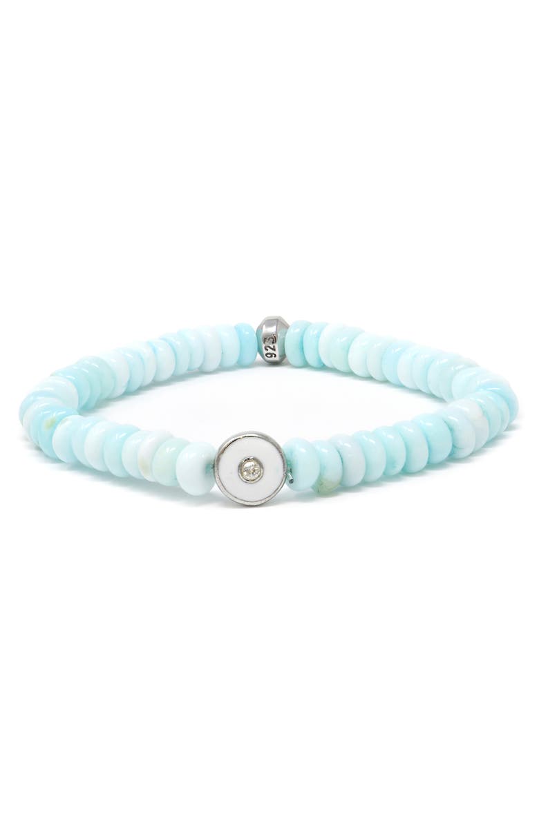 Anzie Jac + Jo Soul Peruvian Opal Beaded Stretch Bracelet, Main, color, Turquoise/ Aqua