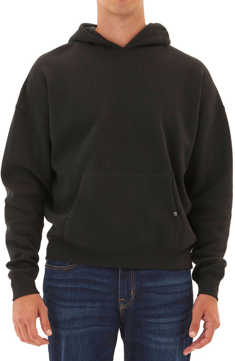 Threads 4 Thought Marcel Oversize Fleece Hoodie, Main, color, Black