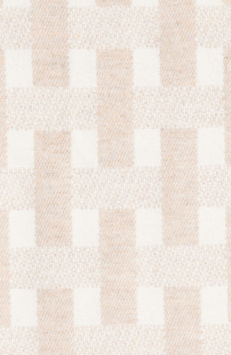 Johnstons of Elgin Basket Weave Jacquard Wool & Cashmere Throw Blanket, Alternate, color, Oatmeal White
